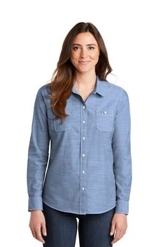 PORT AUTHORITY® LADIES SLUB CHAMBRAY SHIRT