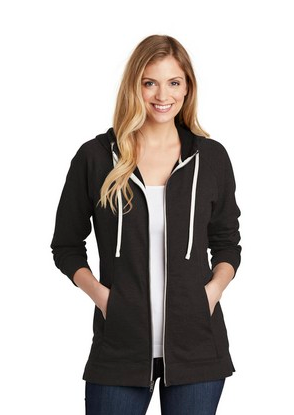 DISTRICT® WOMEN'S PERFECT TRI® FRENCH TERRY FULL ZIP HOODIE
