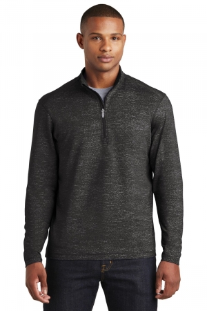 SPORT-TEK® SPORT-WICK® STRETCH REFLECTIVE HEATHER 1/2-ZIP PULLOVER JACKET