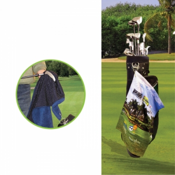 Microfiber Scrubber Golf Towel - Upper Left Hook & Grommet