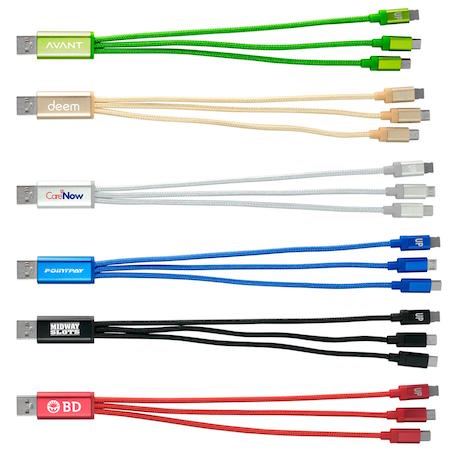 METALLIC 3 IN 1 CHARGING CABLE